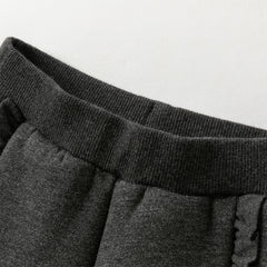 Dave&Bella Toddler Girls Winter Casual Plush-lined Drawstring Loose Sweatpants