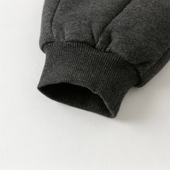 Dave&Bella Toddler Girls Winter Casual Plush-lined Drawstring Loose Sweatpants