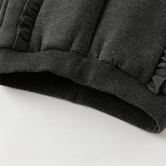 Dave&Bella Toddler Girls Winter Casual Plush-lined Drawstring Loose Sweatpants