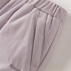 Dave&Bella Kids Girls Winter Casual Grey Purple/Black Windproof Straight-leg Down Pants