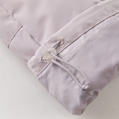 Dave&Bella Kids Girls Winter Casual Grey Purple/Black Windproof Straight-leg Down Pants