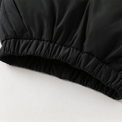 Dave&Bella Kids Girls Winter Casual Grey Purple/Black Windproof Straight-leg Down Pants