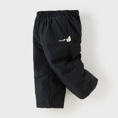 Dave&Bella Kids Girls Winter Casual Grey Purple/Black Windproof Straight-leg Down Pants