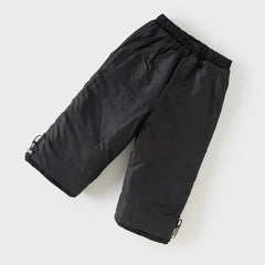 Dave&Bella Kids Girls Winter Casual Grey Purple/Black Windproof Straight-leg Down Pants