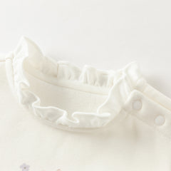 Dave&Bella Toddler Girls Winter Adorable Pink/White Lace Collar T-shirts Tops