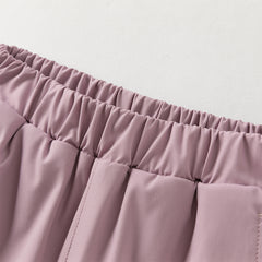 Dave&Bella Toddler Girls Autumn Outdoor Waterproof Sports Drawstring Cargo Pants