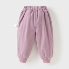 Dave&Bella Toddler Girls Autumn Outdoor Waterproof Sports Drawstring Cargo Pants