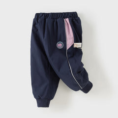 Dave&Bella Toddler Girls Autumn Outdoor Waterproof Sports Drawstring Cargo Pants