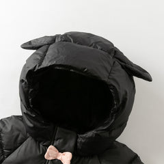 Dave&Bella Toddler Girls Winter Casual Outwear Waterproof Mid-length Hooded Down Coats