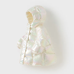 Dave&Bella Toddler Girls Winter Casual Outwear Waterproof Mid-length Hooded Down Coats