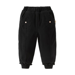 Dave&Bella Toddler Girls Winter Versatile Outdoor Sports Padded Drawstring Pants