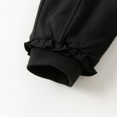 Dave&Bella Toddler Girls Winter Versatile Outdoor Sports Padded Drawstring Pants