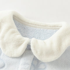 Dave&Bella Toddler Girls Gentle Blue Soft Plush Indoor Pajamas