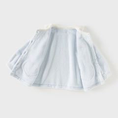 Dave&Bella Toddler Girls Gentle Blue Soft Plush Indoor Pajamas