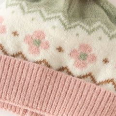 Dave&Bella Toddler Girls/Boys Orange Pink/Navy Blue Soft Ear-protection Pullover Hats