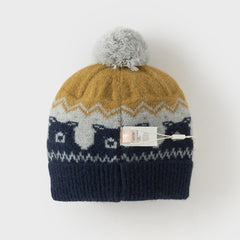 Dave&Bella Toddler Girls/Boys Orange Pink/Navy Blue Soft Ear-protection Pullover Hats