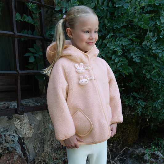 Dave&Bella Toddler Girls Winter Charming Pink Outwear Soft Plush-lined Hooded Coats