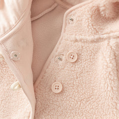 Dave&Bella Toddler Girls Winter Charming Pink Outwear Soft Plush-lined Hooded Coats