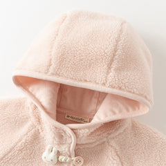 Dave&Bella Toddler Girls Winter Charming Pink Outwear Soft Plush-lined Hooded Coats