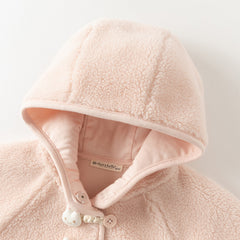 Dave&Bella Toddler Girls Winter Charming Pink Outwear Soft Plush-lined Hooded Coats