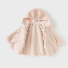 Dave&Bella Toddler Girls Winter Charming Pink Outwear Soft Plush-lined Hooded Coats