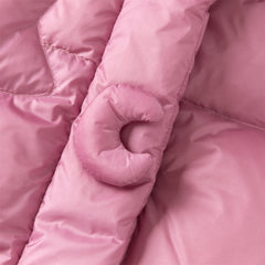 Dave&Bella Toddler Girls Winter Purple-pink Windproof Hooded Mid-length Down Coats