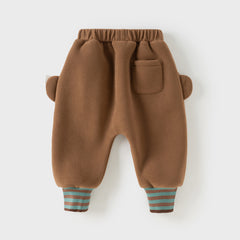 Dave&Bella Toddler Girls/Boys Winter Cute Loose Fleece Pants