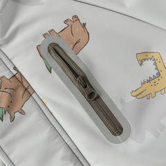 Dave&Bella Toddler Boys Winter Playful Dinosaur Print Outwear Cozy Padded Hooded Coats