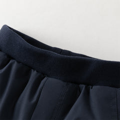 Dave&Bella Toddler Boys Winter Chinese-style Navy Blue Cozy Loose Down Pants