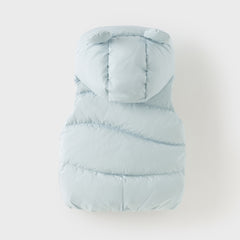 Dave&Bella Toddler Girls/Boys Winter Outdoor Windproof White Duck Down Hooded Vests