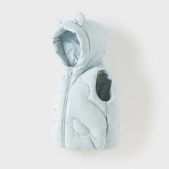 Dave&Bella Toddler Girls/Boys Winter Outdoor Windproof White Duck Down Hooded Vests