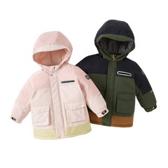 Dave&Bella Kids Girls/Boys Winter Outdoor Mid-length Windproof Cozy Hooded Down Coats
