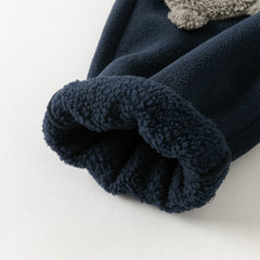 Dave&Bella Toddler Girls/Boys Winter Versatile Adjustable Waistband Plush-lined Sweatpants