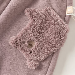 Dave&Bella Toddler Girls/Boys Winter Versatile Adjustable Waistband Plush-lined Sweatpants