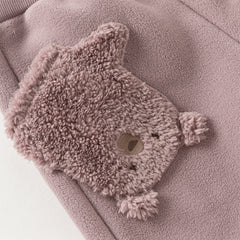 Dave&Bella Toddler Girls/Boys Winter Versatile Adjustable Waistband Plush-lined Sweatpants