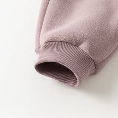 Dave&Bella Toddler Girls/Boys Winter Versatile Adjustable Waistband Plush-lined Sweatpants