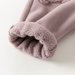 Dave&Bella Toddler Girls/Boys Winter Versatile Adjustable Waistband Plush-lined Sweatpants