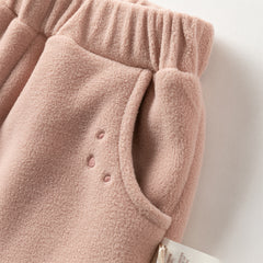 Dave&Bella Toddler Girls Winter Sweet Pink/Grey Warm Pants