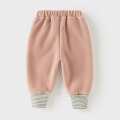 Dave&Bella Toddler Girls Winter Sweet Pink/Grey Warm Pants