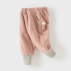 Dave&Bella Toddler Girls Winter Sweet Pink/Grey Warm Pants