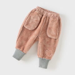 Dave&Bella Toddler Girls Winter Sweet Pink/Grey Warm Pants