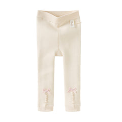 Dave&Bella Kids Girls Beige/Grey Plush-lined Warm Footless Tights Leggings