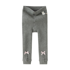 Dave&Bella Kids Girls Beige/Grey Plush-lined Warm Footless Tights Leggings