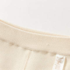 Dave&Bella Kids Girls Beige/Grey Plush-lined Warm Footless Tights Leggings