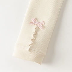 Dave&Bella Kids Girls Beige/Grey Plush-lined Warm Footless Tights Leggings