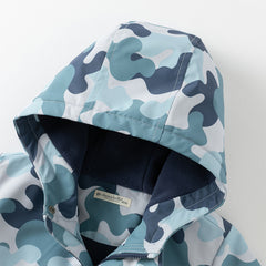 Dave&Bella Toddler Boys Winter Cool Blue Waterproof Plush-lined Hooded Outwear Coats