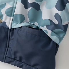 Dave&Bella Toddler Boys Winter Cool Blue Waterproof Plush-lined Hooded Outwear Coats