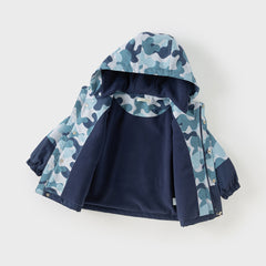 Dave&Bella Toddler Boys Winter Cool Blue Waterproof Plush-lined Hooded Outwear Coats