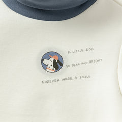 Dave&Bella Toddler Boys Winter Gentle White Turtle Long Sleeve T-shirts Tops