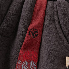 Dave&Bella Toddler Boys Playful Red Chinese-style Hooded Sweatshirt Long Pants Sets